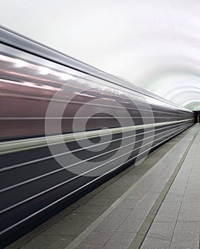 Movement of trains in the subway