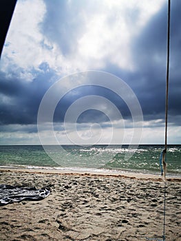 Movement of waves on the ocean. Clear water splashes in the lake