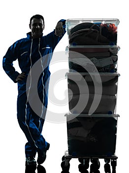 Mover with boxes silhouette
