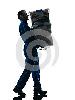 Mover with boxes silhouette