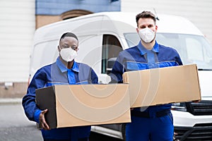 Mover Men Loading Delivery Van