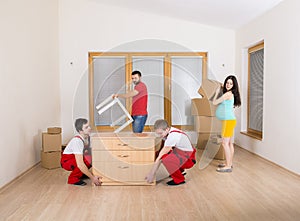 Movers in new house