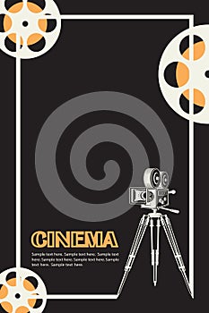 Movie camera poster
