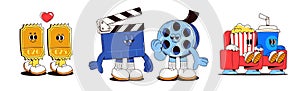 Movie and cinema cartoon character mascot