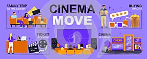 Movie In Cinema Infographics