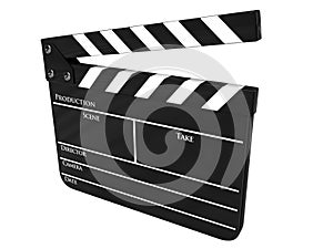 Movie clapboard isolated photo