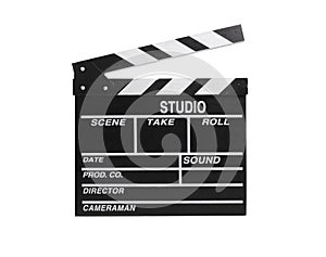 Movie clapper board isolated