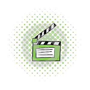 Movie clapper comics icon