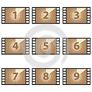 Movie countdown numbers set