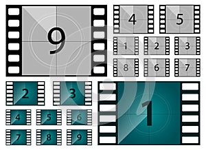 Movie countdown vector design illustration isolated on white background