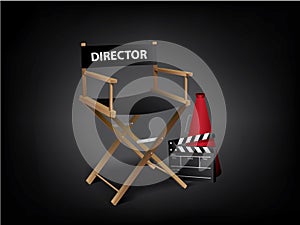 Movie director chair photo