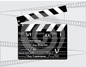 Movie director clapperboard photo