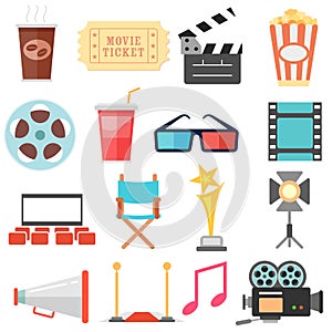 Movie and Film icon set