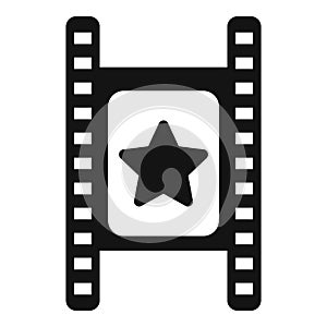 Movie film icon simple vector. Cinema video