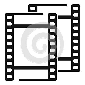 Movie film icon simple vector. Video camera