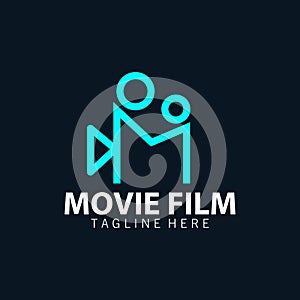 movie film production entertaiment logo design vector