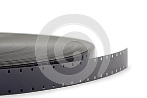 Movie film roll on white