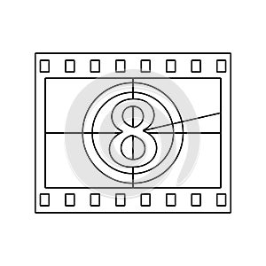 Movie frame with countdown icon