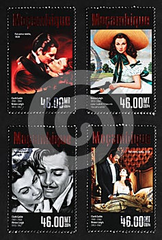 Movie Gone with the wind celebrated on four stamps