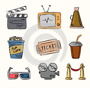 Movie icon set