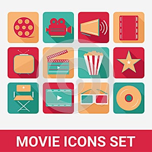 Movie icons set