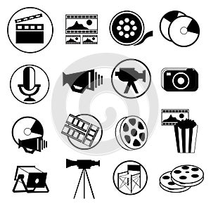 Movie And Media Icons Set