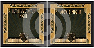 Movie Night Hollywood Night Invitation