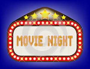 Movie Night Theatre Marquee