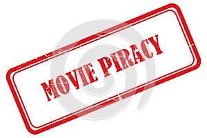 movie piracy stamp on white