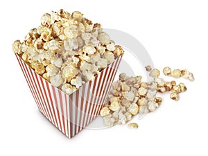 Movie Popcorn isolated on white