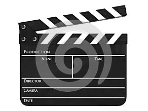 Movie production clapboard isolated photo