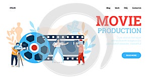 Movie production, filmmaking process for modern industry entertainment