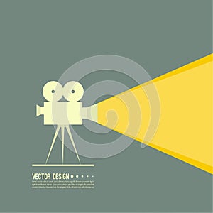 Movie projector vector illustration.