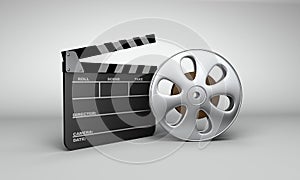 Movie reel & Clapboard