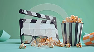 The movie snack setup.AI generated image