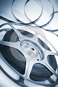 Movie spool with film