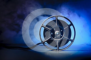 Movie spool with film