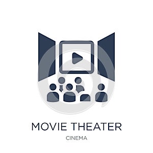 Movie Theater icon. Trendy flat vector Movie Theater icon on white background from Cinema collection