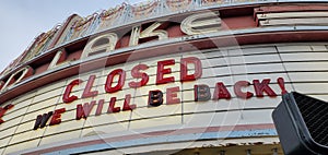 Corona Virus Panic In America: Closed Movie Theater