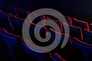 Movie theatre empty seats photo