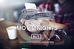 Movie Tickets Nights Audience Cinema Theater Concept