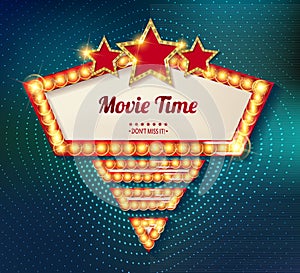 Movie time cinema premiere poster design.