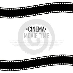 Movie time illustration. Cinema poster concept. Banner design for movie theater.