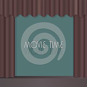 Movie time movie banner. Vacation concept.