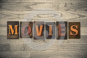 Movies Wooden Letterpress Theme photo
