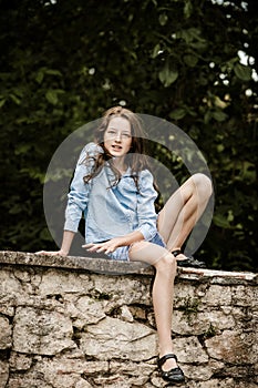 Moving into adulthood. Outdoor portrait of teenage girl.