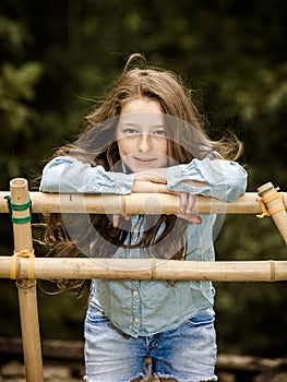 Moving into adulthood. Outdoor portrait of teenage girl.