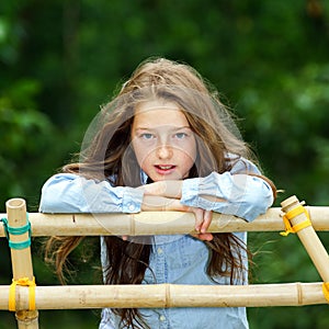 Moving into adulthood. Outdoor portrait of teenage girl.