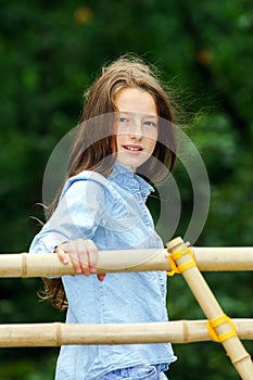 Moving into adulthood. Outdoor portrait of teenage girl.