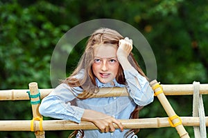 Moving into adulthood. Outdoor portrait of teenage girl.